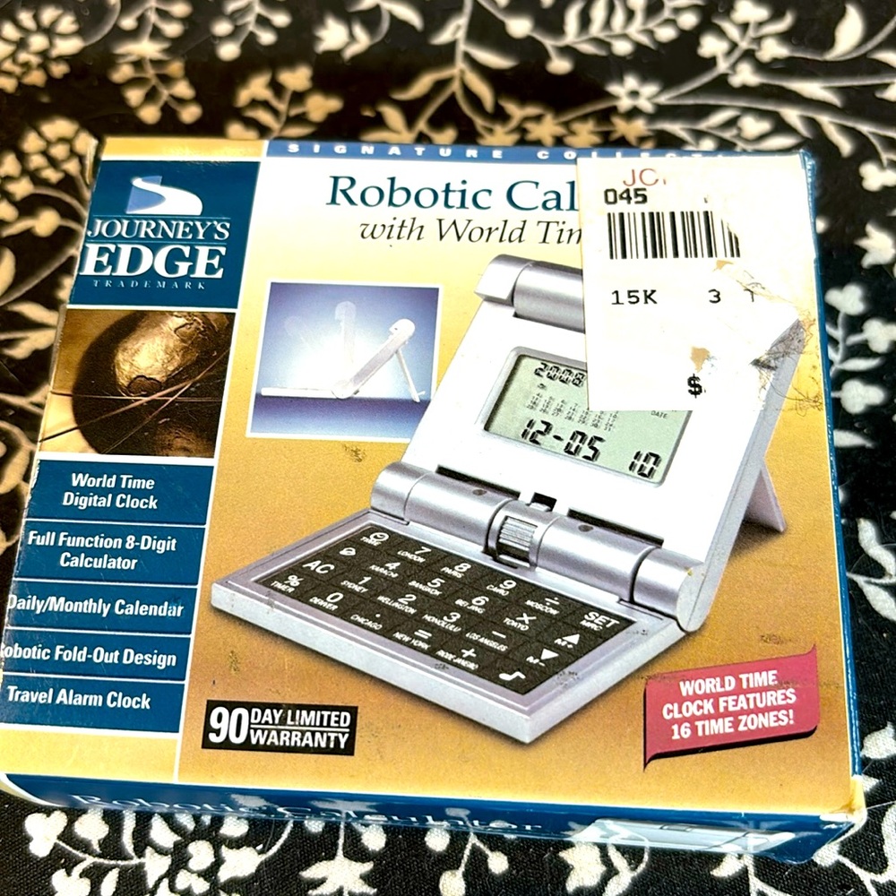 World time clock Calculater JC Penney's vintage new in box